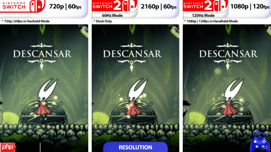 《空洞骑士:丝之歌》NS版与NS2版对比视频公开!帧数很稳定