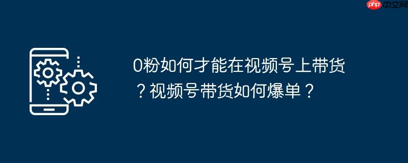 0粉如何才能在视频号上带货？视频号带货如何爆单？