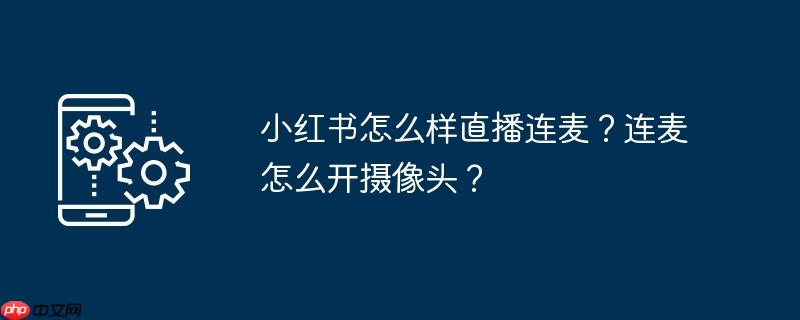 小红书怎么样直播连麦？连麦怎么开摄像头？