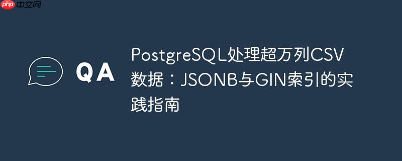 PostgreSQL处理超万列CSV数据:JSONB与GIN索引的实践指南