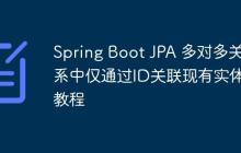 Spring Boot JPA 多对多关系中仅通过ID关联现有实体教程