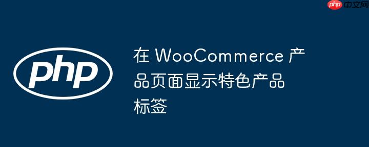 在 woocommerce 产品页面显示特色产品标签