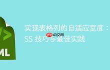 实现表格列的自适应宽度:CSS 技巧与最佳实践