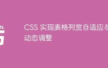 CSS 实现表格列宽自适应与动态调整