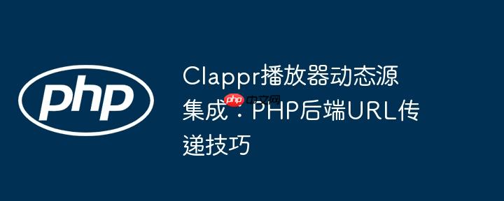 Clappr播放器动态源集成：PHP后端URL传递技巧