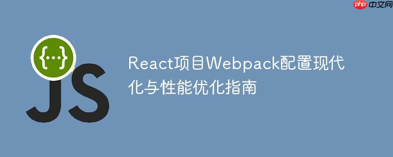 React项目Webpack配置现代化与性能优化指南 react webcomponent
