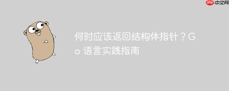 何时应该返回结构体指针？Go 语言实践指南