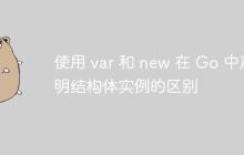 使用 var 和 new 在 Go 中声明结构体实例的区别