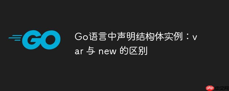 go语言中声明结构体实例：var 与 new 的区别