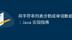 將字符串列表分割成單詞數(shù)組:Java 實現(xiàn)指南