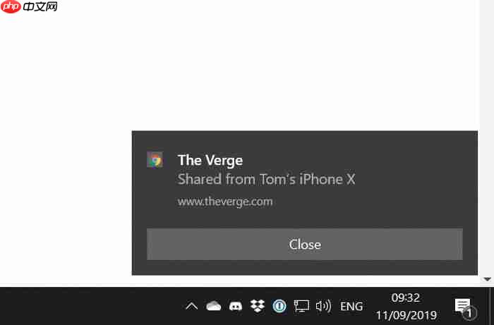 Chrome 77正式版新功能:允许用户将任意页面发送给其他设备