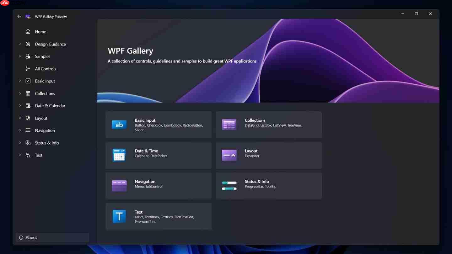 WPF Gallery 上架微软应用商店：带来 Win11 全新 Fluent Design