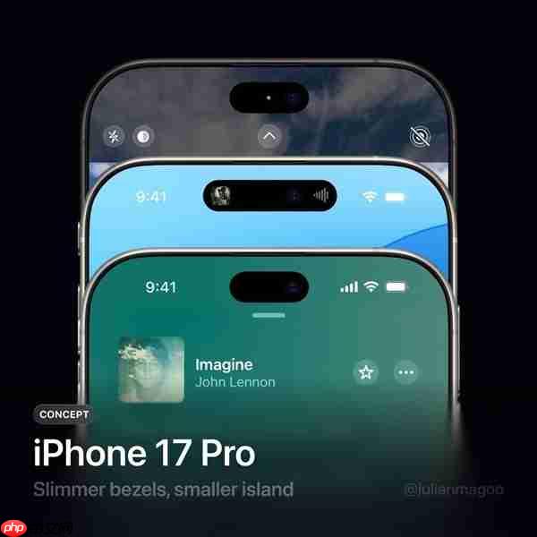 iPhone 17 Pro贴膜亮相：灵动岛缩短25%