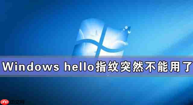Windows hello指纹突然不能用了怎么办？