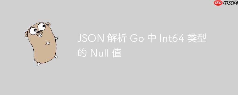 json 解析 go 中 int64 类型的 null 值