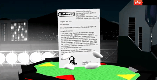 Mod大神为自嘲 竟自制任天堂律师函成大乱斗角色