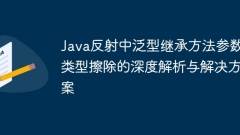 Analisis dan penyelesaian yang mendalam untuk pemadaman jenis parameter kaedah warisan generik dalam refleksi java