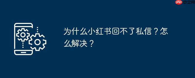 为什么小红书回不了私信？怎么解决？