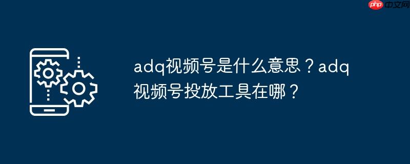 adq视频号是什么意思？adq视频号投放工具在哪？
