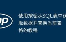 使用按钮从SQL表中获取数据并替换当前表格的教程