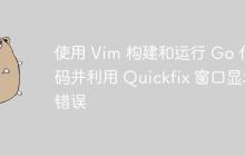 使用 Vim 构建和运行 Go 代码并利用 Quickfix 窗口显示错误