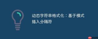 动态字符串格式化：基于模式插入分隔符