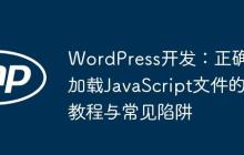 WordPress开发：正确加载JavaScript文件的教程与常见陷阱