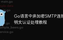 Go语言中非加密SMTP连接的明文认证处理教程
