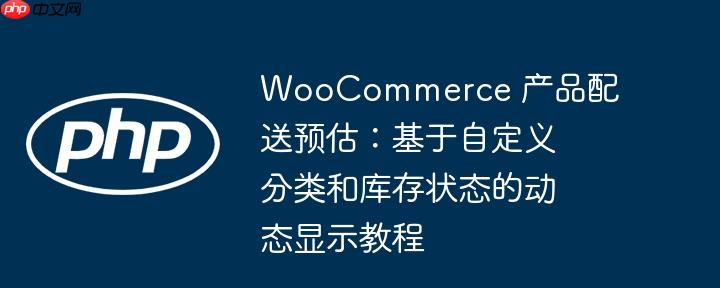 woocommerce 产品配送预估:基于自定义分类和库存状态的动态显示教程