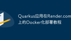 Tutorial zur Docker -Bereitstellung von Quarkus App auf Render.com