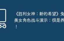 《胜利女神：新的希望》兔耳美女角色战斗演示：很是养眼！
