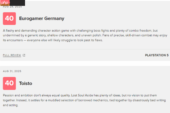 《失落之魂》M站媒体均分62:战斗出彩 故事乏善可陈
