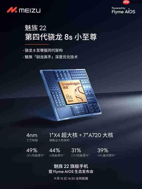 终于来了!魅族22定档9月15日:外观、配置全公布