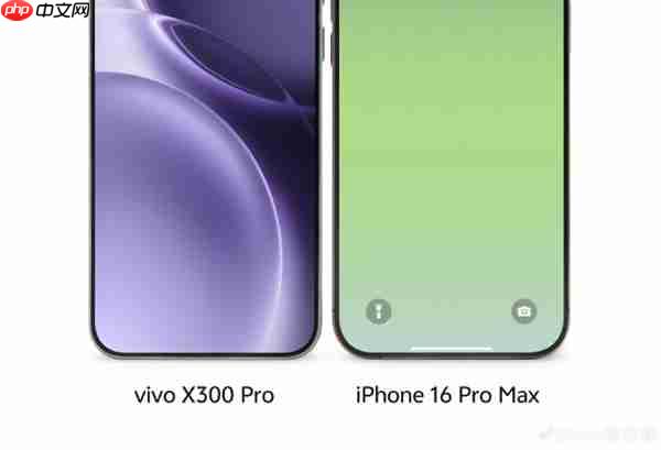 vivo x300 pro与iphone 16 pro max对比图出炉:6.78英寸超窄边直屏