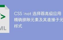 CSS :not 选择器高级应用:精确排除元素及其直接子元素样式