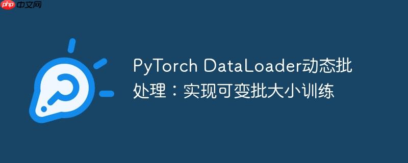 pytorch dataloader动态批处理:实现可变批大小训练