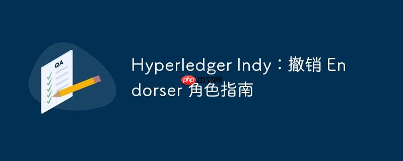 Hyperledger Indy：撤销 Endorser 角色指南