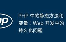 PHP 中的静态方法和变量:Web 开发中的持久化问题