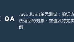 Java JUnit unit test: Verify the object, null value and specific instance returned by the method