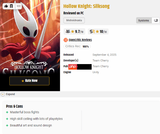 《丝之歌》满分吹爆:最纯粹的类银河恶魔城游戏!