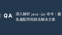 In-depth analysis of java -jar command: avoid wildcard traps and solutions