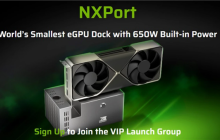 NXPort推出全球最小eGPU显卡坞：内置650W电源