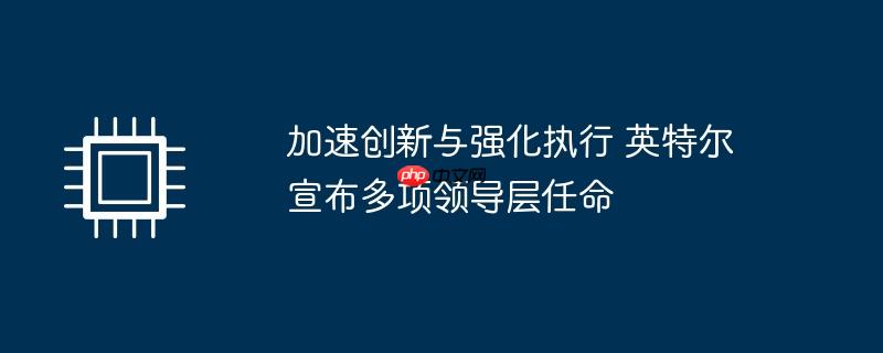 加速创新与强化执行 英特尔宣布多项领导层任命