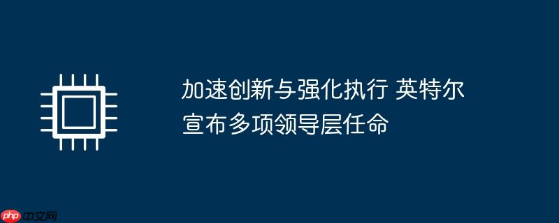 加速创新与强化执行 英特尔宣布多项领导层任命