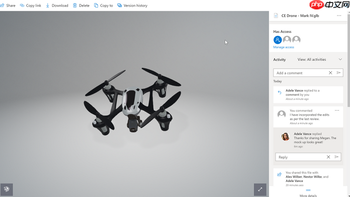 微软OneDrive云盘改进文件评论和周边热门功能