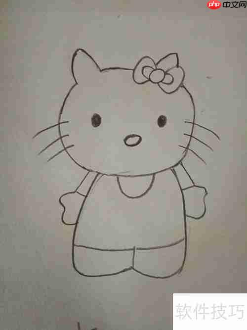 丑萌Hello Kitty简笔画