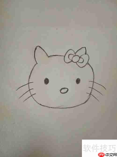 丑萌Hello Kitty简笔画