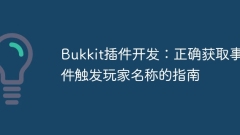 Bukkit plugin development: a guide to correctly obtaining event triggering player names