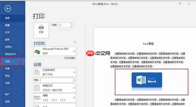 Word打印不显示图片怎么办