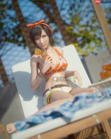 《最终幻想7》3D新图！少女尤菲的夏日小憩